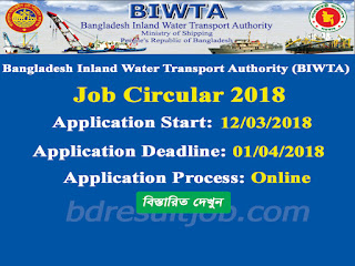 Bangladesh Inland Water Transport Authority (BIWTA) Job Circular 2018 