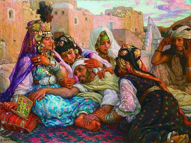 Chahid El Houb (Martyr d'amour) - Étienne Dinet (français, 1861 - 1929) - Huile sur toile - 47 x 61 cm