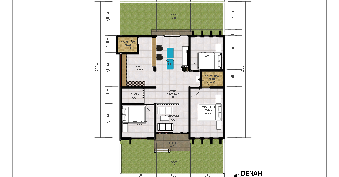  Rumah Minimalis Modern Ukuran 9x12  Omong j