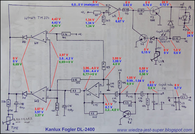 lampa z czujnikiem ruchu Fogler schemat