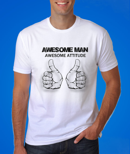 awesome man, awesome attitude - design by timmy tees