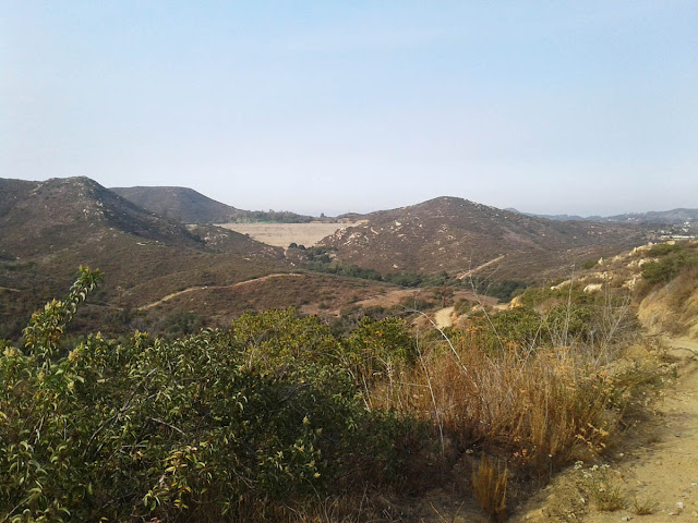 View climbibg trail to Lake Ramona looking back toward Lake Poway