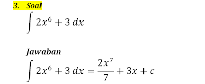 contoh integral tak tentu 3