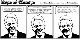 Bill clinton, father of the year, monica lewinsky, political humor, stilton jarlsberg, hope and change