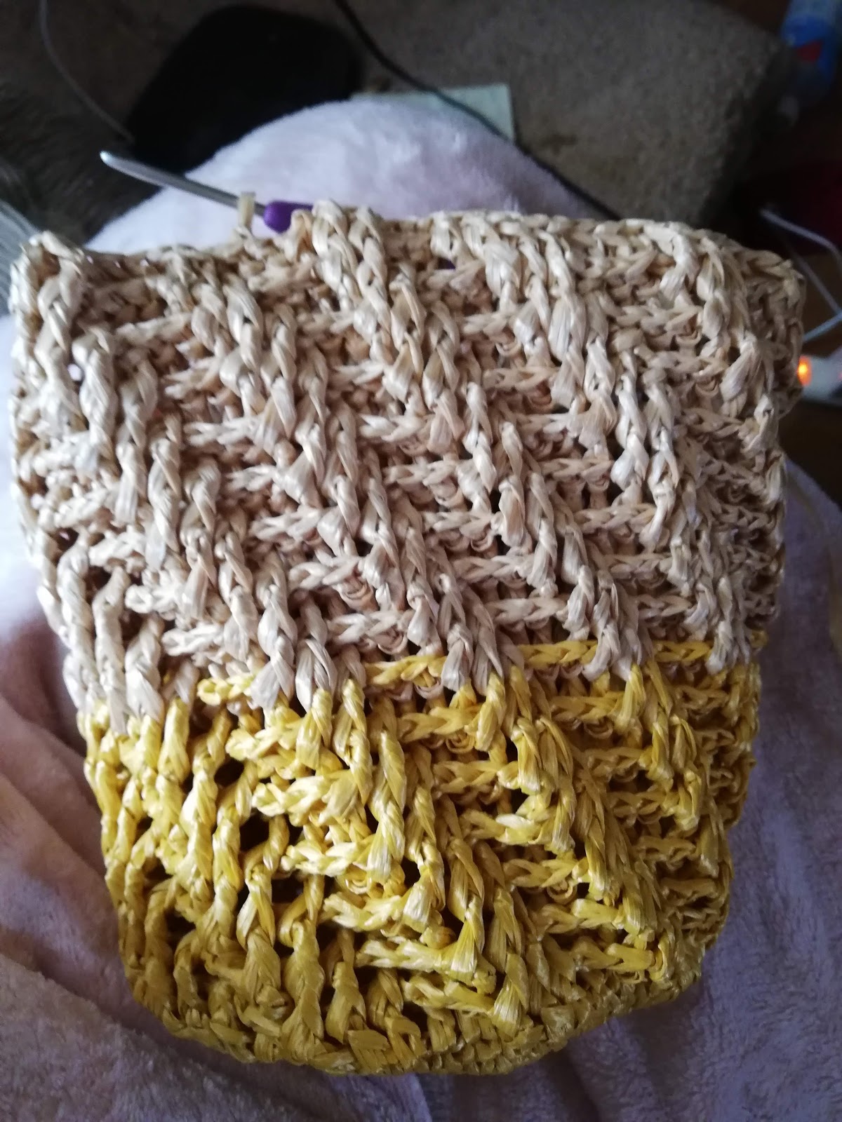 エコアンダリアのスパイラル巾着バッグとコードの編み方 Crochet And Me かぎ針編みの編み図と編み方