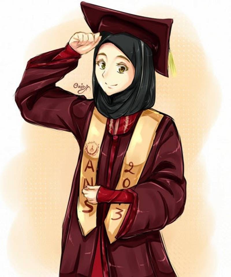 11 Kartun Muslimah Membaca Alquran Dan Buku - Anak Cemerlang