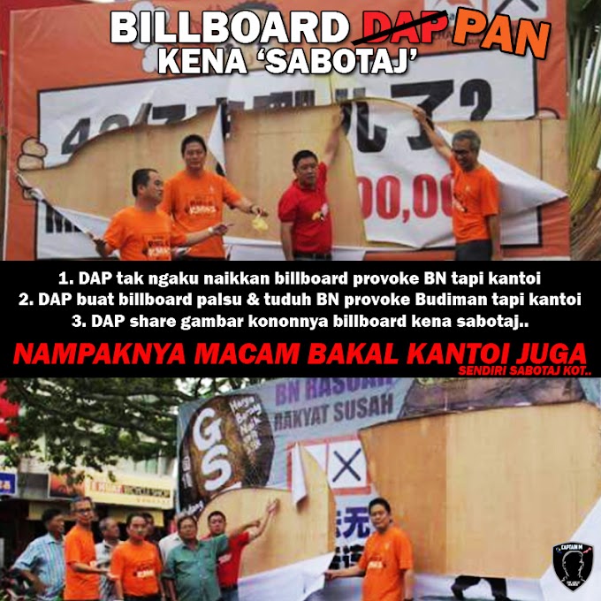 Harap Simpati Pengundi, DAP Sabotaj Billboard Sendiri #PRKSgBesar #SCS93