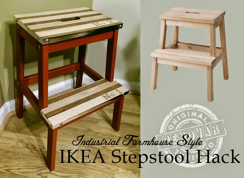 10 COLORFUL Before and After Features : Industrial-Farmhouse Style Stepstool