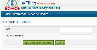 PAN Number and Aadhaar number linking status