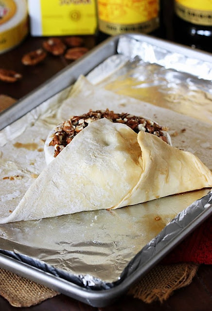 Wrapping Brie Round in Puff Pastry Image