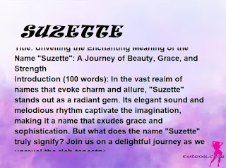 meaning of the name "SUZETTE"