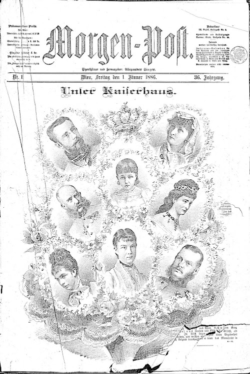 01.01.1886 Unser Kaiserhaus maison impériale fait Morgenpost.