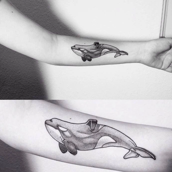 tatuajes de orcas la ballena asesina