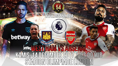 Prediksi Bola Jitu West Ham vs Arsenal 14 Desember 2017