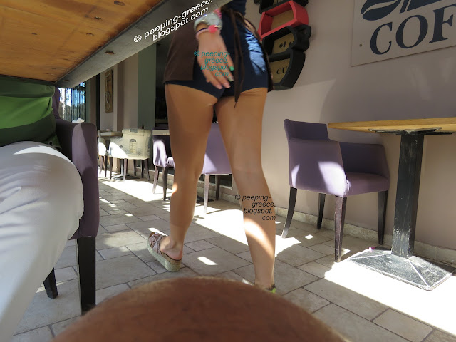 Sexy Young beautiful fit boby, served in coffee bar