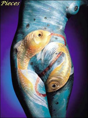 body painting painting models