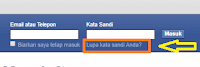 Lupa kata sandi facebook