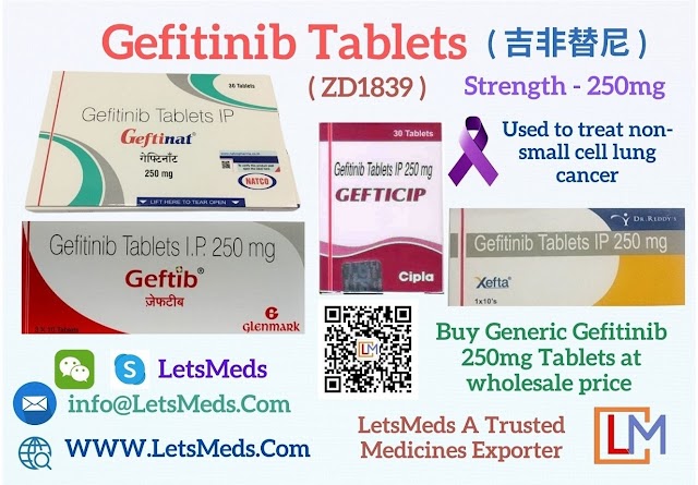 Buy Geftinat 250mg Online | Gefitinib 250mg Tablets Price in India | Generic Iressa Send Overseas 