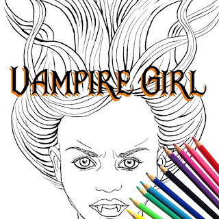 Vampire Girl Printable Coloring Page