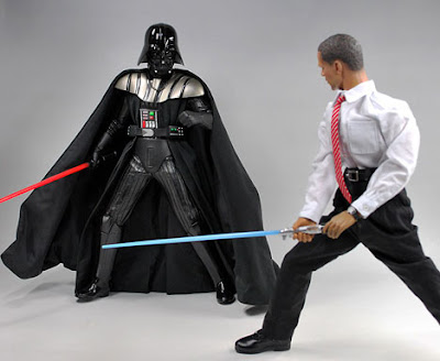 Obama Action Figure vs Darth Vader