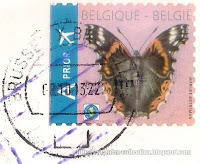 Stamp of Belgium | Vanessa atalanta butterfly