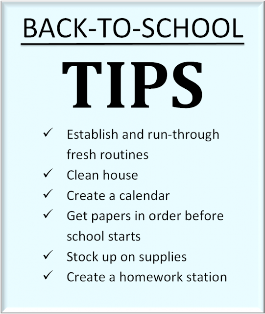 Back to school Chart tips for teachers