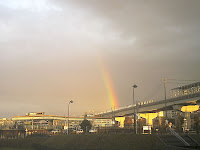 古戦場駅で見た虹