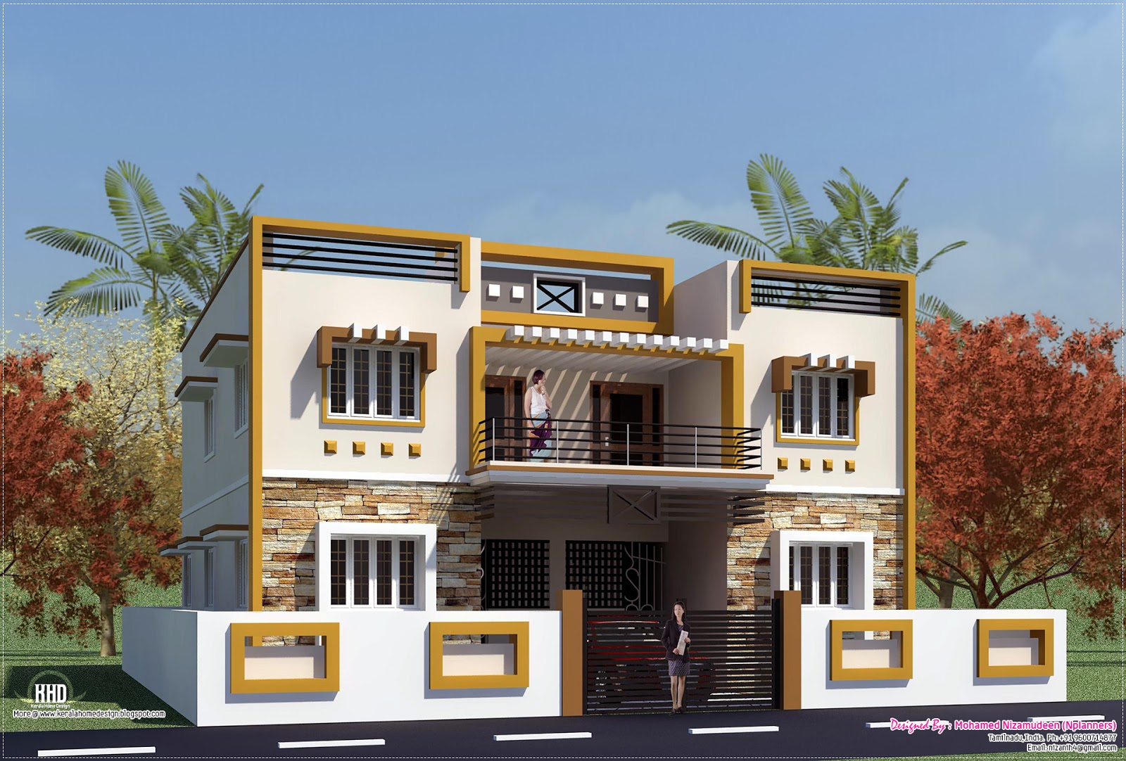 eco friendly houses Box type Tamilnadu house design