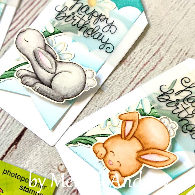 Birthday Tags by Guest Designer Melissa Andrew | Bitty Bunnies Stamp Set by Newton's Nook Designs #newtonsnook