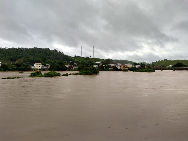 Rio Muriaé pode Transbordar em Cardoso Moreira nas Próximas Horas