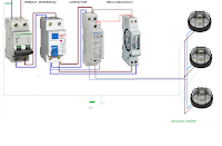 maniobra reloj con contactor luces exteriores