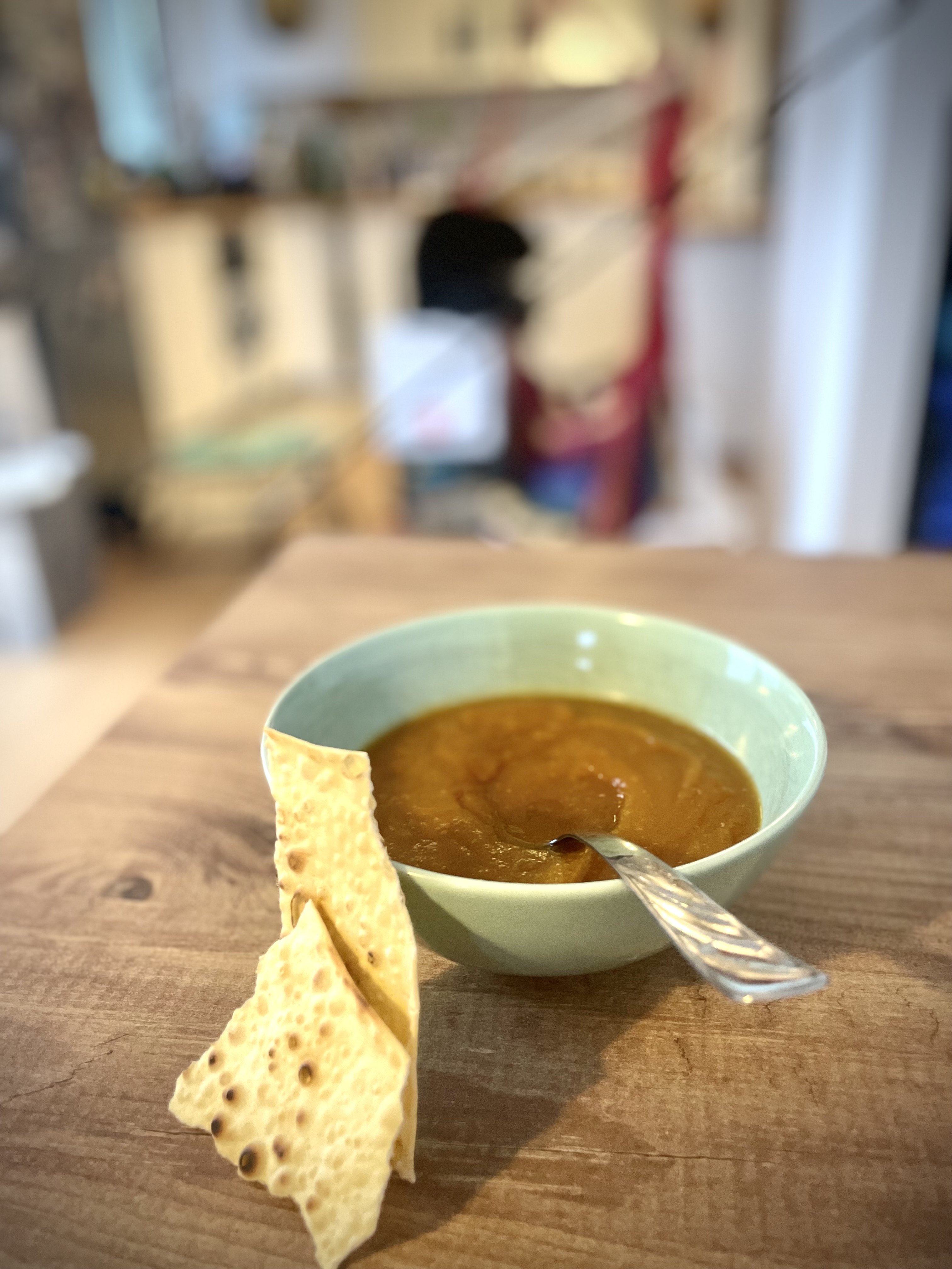 Butternut squash cream soup with ginger