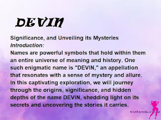 meaning of the name "DEVIN"