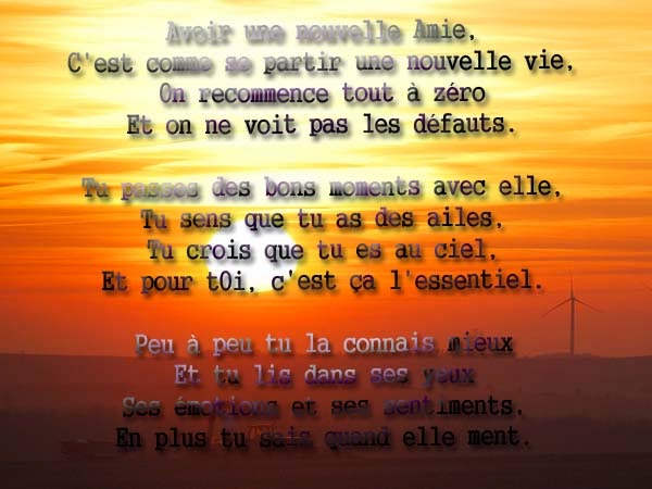 Poeme pour une amie en or