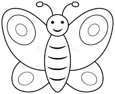 Butterfly outline clipart