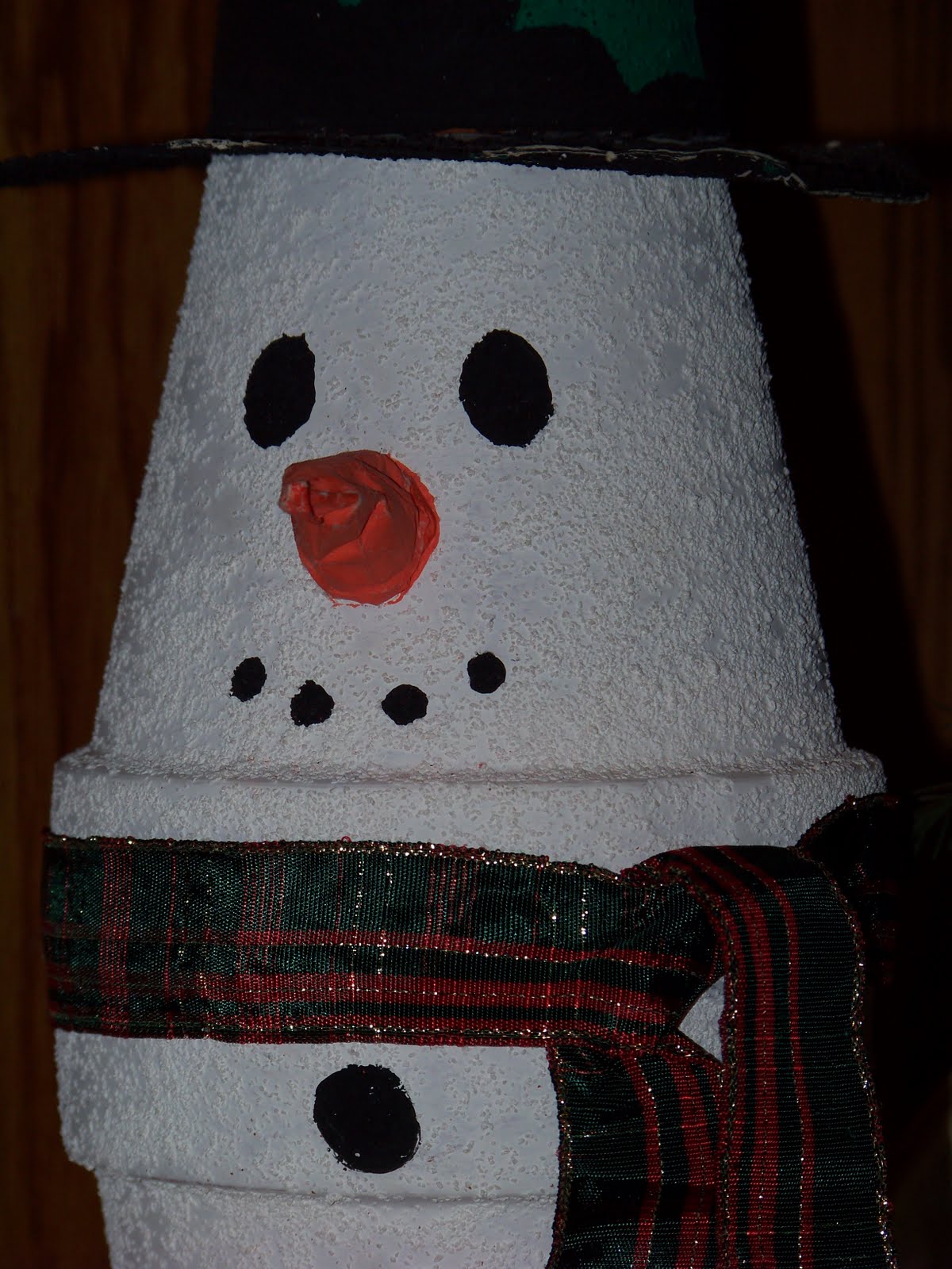 Kids Christmas Craft - Clay Pot Snowman