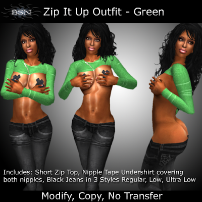 BSN Zip It Up Outfit - Green