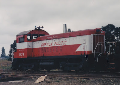 Oregon Pacific SW8 #803 in Liberal, Oregon, in September, 1998