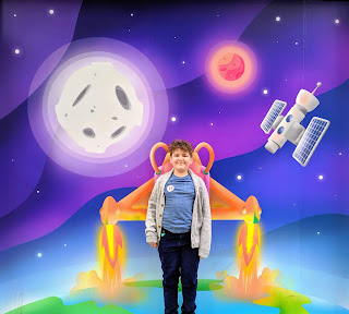 Dan Jon in Space with a jetpack