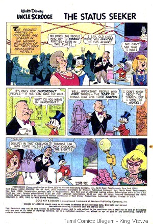 Gold Key Issue No 98 Walt Disney Uncle Scrooge Dated Apr 1972 Page 1 The Status Seeker Mini Lion Andhasthai thedi