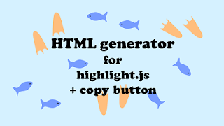 HTML generator for highlight.js with copy button