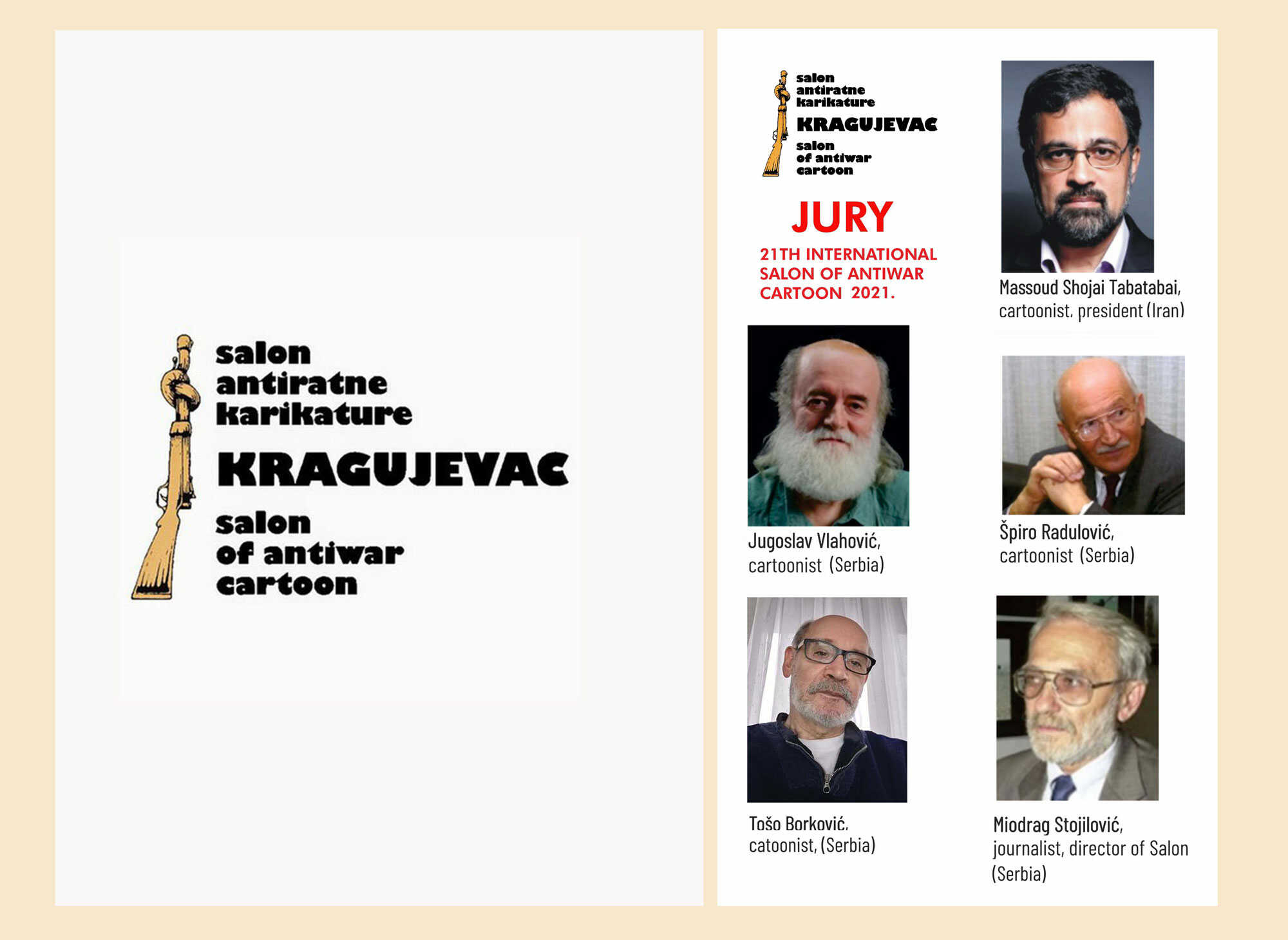 Egypt Cartoon .. Jury Members of 21st International Salon of Anti-war Cartoon in Serbia