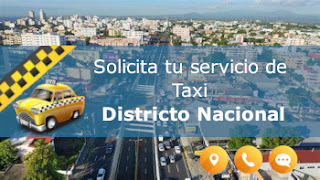 servicio de taxi y paisaje caracteristico en Distrito Nacional