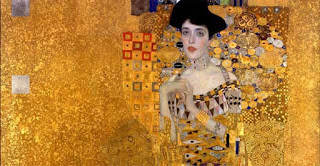 Klimt & Schiele Eros E Psiche nella foto il dipinto Woman in Gold