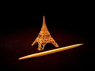 Tiny Sculptures Made From A Single Toothpick Seen On www.coolpicturegallery.us