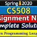 CS508 Assignment No 1 Solution Spring 2020