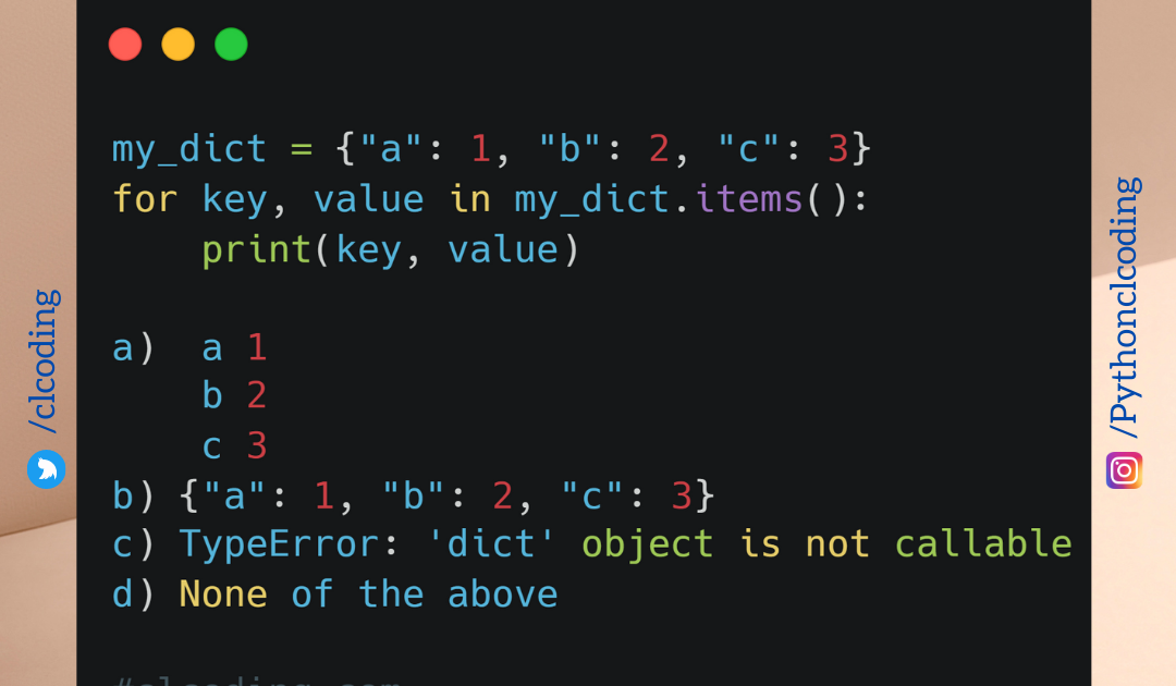 Python Quiz | Day 76 | What is the output of following Python code ...