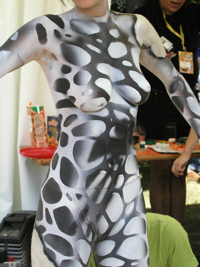   Body Paint on Abstract Body Painting   Alyson Hannigan   Zimbio