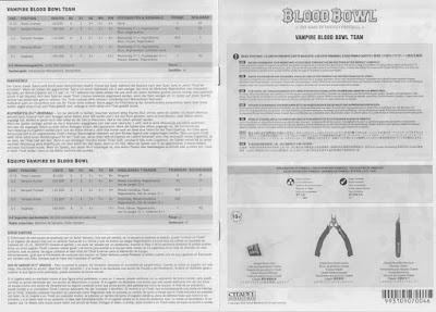 Blood Bowl Vampire Instructions page 1 and 8