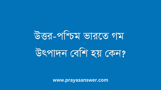 উত্তর-পশ্চিম ভারতে গম উৎপাদন বেশি হয় কেন